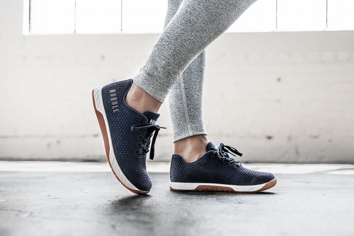 Nobull Suede Women's Trainers Navy | Australia (AU4062)